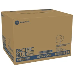 Standard Toilet Paper, 2-Ply, White, 550 Sheets/Roll, 80 Rolls/Carton (19880/01)<Pacific Blue Basic Clearance