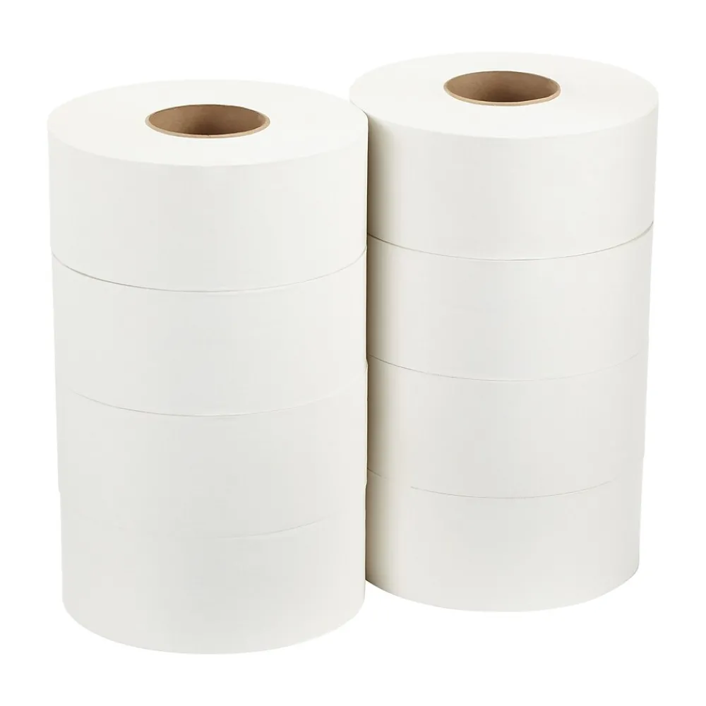 Pacific Blue Recycled Jumbo Jr. Toilet Paper, 2-Ply, White, 1000 ft./Roll, 8 Rolls/Carton (12798)<Pacific Blue Basic Best