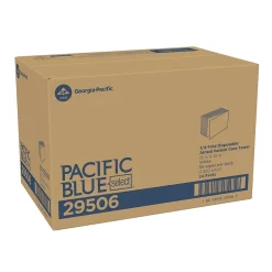 Pacific Blue Select Patient Care Single Fold Paper Towels, 1-ply, 55 Sheets/Pack, 24 Packs/Carton (29506)