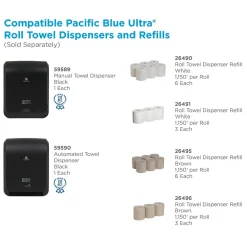 Hardwound Paper Towel Dispenser, Black (59589)<Pacific Blue Ultra Hot