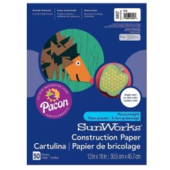 Construction Paper*Pacon 12" x 18" Construction Paper, Gray, 50 Sheets/Pack (PAC8807)