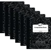 Composition Notebooks|Pacon Composition Notebooks, 9.75" x 7.5", Wide Ruled, 100 Sheets, Black, 6/Bundle (PACMMK37101-6)