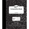Composition Notebooks|Pacon Composition Notebooks, 9.75" x 7.5", Quad Ruled, 100 Sheets, Black, 6/Bundle (PACMMK37103-6)