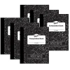 Composition Notebooks|Pacon Composition Notebooks, 9.75" x 7.5", College Ruled, 100 Sheets, Black, 6/Bundle (PACMMK37106-6)