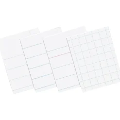 Filler Paper|Pacon Composition Paper, 3/8" Ruling with Red Margin, 8 1/2" x 11", 500 Sheets/Pk
