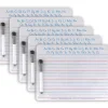 Dry Erase*Pacon ® Handwriting Whiteboard Dry Erase Set, 2-Sided, Ruled/Plain, with Marker/Eraser, 9" x 12", 5 Sets (PACAC9877C1-5)