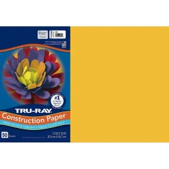 Construction Paper*Pacon Tru-Ray 12" x 18" Construction Paper, Gold, 50 Sheets/Pack, 3/Pack (PAC102998)