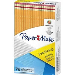 Pencils|Paper Mate EverStrong Wooden Pencil, 1.3mm, #2 Medium Lead, 72/Pack (2105642)
