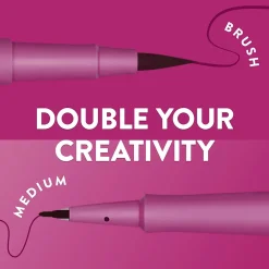 Pens|Paper Mate Flair! DUAL Calligraphy Pens, Brush/Medium Tips, Assorted Colors, 16/Pack (2181607)