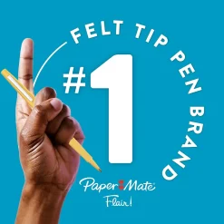 Pens|Paper Mate Flair Felt Pen, Medium Point, 0.7mm, Blue Ink, Dozen (8410152)