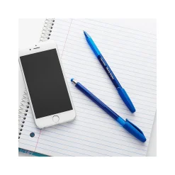 Pens|Paper Mate InkJoy 2 in 1 Stylus Ballpoint Pen, Medium Point, Blue Ink, Dozen (1951349)