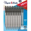 Pens|Paper Mate InkJoy 100 RT Retractable Ballpoint Pen, Medium Point, Black Ink, 20/Pack (1951395)