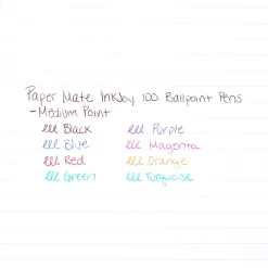 Pens|Paper Mate InkJoy 100RT Retractable Ballpoint Pen, Medium Point, Black Ink, Dozen (1803472)