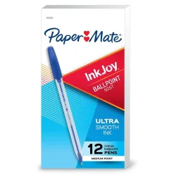 Pens|Paper Mate InkJoy 50ST Ballpoint Pen, Medium Point, Blue Ink, Dozen (2013155)