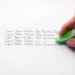 Correction & White-Out|Paper Mate Liquid Paper DryLine Grip Correction Tape, White, 2/Pack (87813)