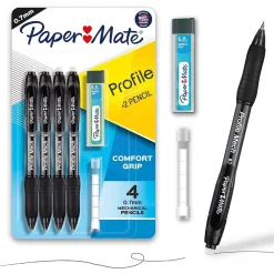 Pencils|Paper Mate Profile Mech Mechanical Pencil, 0.7mm, #2 Medium Lead, 4/Pack (2105702)