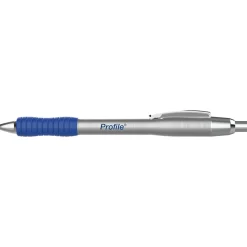 Pens|Paper Mate Profile Metal Barrel Retractable Ballpoint Pen, Medium Point, Blue Ink, 2/Pack (2130519)