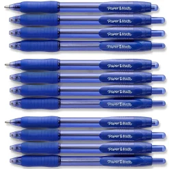 Pens|Paper Mate Profile Retractable Ballpoint Pen, Bold Point, Blue Ink, Dozen (89466)