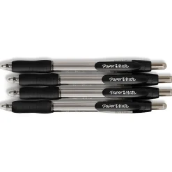 Pens|Paper Mate Profile Retractable Ballpoint Pen, Bold Point, Black Ink, 4/Pack (89471)