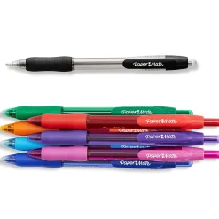 Pens|Paper Mate Profile Retractable Ballpoint Pen, Bold Point, Assorted Ink, 8/Pack (54549)