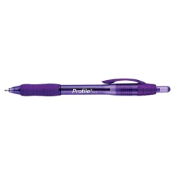 Pens|Paper Mate Profile Retractable Ballpoint Pen, Bold Point, Purple Ink, Dozen (35830)