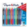 Pens|Paper Mate Profile Retractable Ballpoint Pen, Bold Point, Assorted Ink, Dozen (1788863)