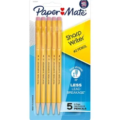 Pencils|Paper Mate SharpWriter Mechanical Pencil, 0.7mm, #2 Medium Lead, 5/Pack (30376/2119640)