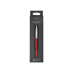 Pens|Parker Jotter Kensington Red CT Retractable Ballpoint Pen, Medium Point, Blue Ink (1953241)