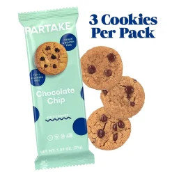 Partake Soft Chocolate Chip Cookie Snack Pack, 1.09 oz, 24/Pack (220-02418)