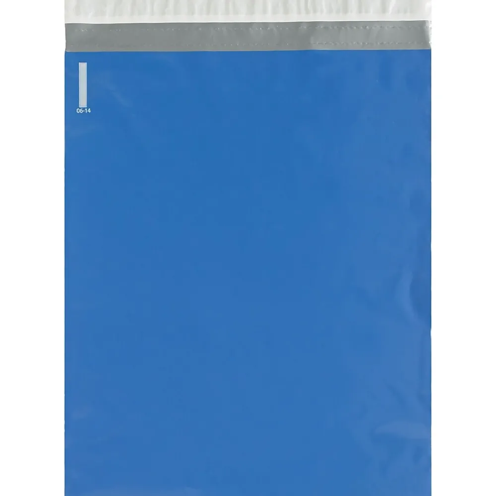 Partners Brand Colored Poly Mailers, 12" x 15.5", Blue, 100/Case (CPM1215BL)