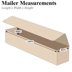 Discount Partners Brand Corrugated Mailers, 14" x 4" x 4", Kraft, 50/Bundle (M1444K)
