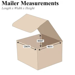 Hot Partners Brand Corrugated Mailers, 4" x 4" x 4", Kraft, 50/Bundle (M444K)