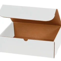 Discount Partners Brand Corrugated Mailers, 10" x 7" x 4", White, 50/Bundle (M1074)