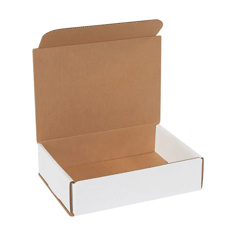 Best Unbranded Partners Brand Corrugated Mailers, 8" x 6" x 2", White, 50/Bundle (M862)