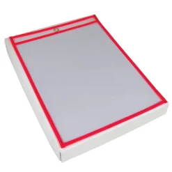 Sheet Protectors|Partners Brand Job Ticket Holder, 9" x 12", Neon Red, 15/Pack (JTH115RD)