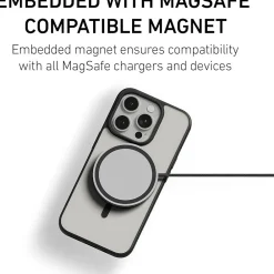 PEEL Bumper Series MagSafe Phone Case for iPhone 15 Pro Case, Shock Absorbing, Black (I15_PRO_BUMPER_BLACK)