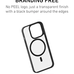 PEEL Bumper Series MagSafe Phone Case for iPhone 15 Pro Case, Shock Absorbing, Black (I15_PRO_BUMPER_BLACK)
