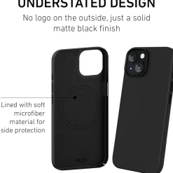 PEEL Magnetic MagSafe Phone Case for iPhone 15, Black (I15 6.1 MAGSAFE BLAC)