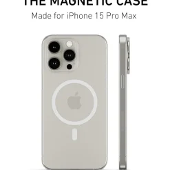 PEEL Magnetic Thin Series MagSafe Phone Case for iPhone 15 Pro Max Case, Clear (I15 PROMAX MAGSAFE C)