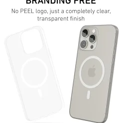 PEEL Magnetic Thin Series MagSafe Phone Case for iPhone 15 Pro Max Case, Clear (I15 PROMAX MAGSAFE C)