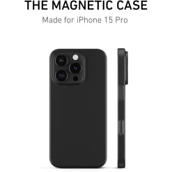 PEEL Magnetic Thin Series MagSafe Phone Case for iPhone 16 Pro Case, Black (I16_PRO_MAG_BLK)