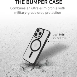 PEEL MagSafe Bumper Phone Case for iPhone 16 Pro, Shock Absorbing, Black (i16_PRO_BMP_BLK)