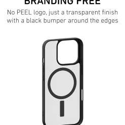 PEEL MagSafe Bumper Phone Case for iPhone 16 Pro, Shock Absorbing, Black (i16_PRO_BMP_BLK)
