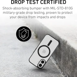 PEEL MagSafe Bumper Phone Case for iPhone 16, Shock Absorbing, Black (I16_STD_BMP_BLK)