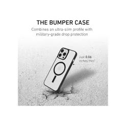 PEEL MagSafe Bumper Phone Case for iPhone 16 Pro Max, Shock Absorbing, Black (i16_PMX_BMP_BLK)