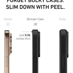 PEEL MagSafe Bumper Phone Case for iPhone 16 Pro Max, Shock Absorbing, Black (i16_PMX_BMP_BLK)