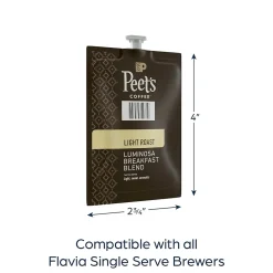 Peet's Coffee Colombia Luminosa Coffee Flavia Freshpack, Light Roast, 76/Carton (LPC00264)