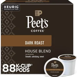 Peet's Coffee House Blend Coffee Keurig K-Cup Pod, Dark Roast, 88/Box (6546CT)