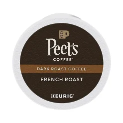 Peet's Coffee , Keurig K-Cup Pod, French Roast, 22/Box, 4 Boxes/Carton (6545XXCT)