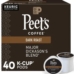 Peet's Coffee Major Dickason's Blend Single-Serve Keurig® K-Cup® Pods, Dark Roast, 40/Box (373354)